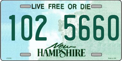 NH license plate 1025660