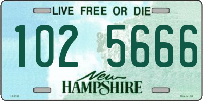 NH license plate 1025666
