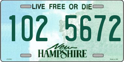 NH license plate 1025672