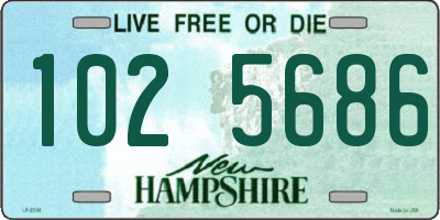 NH license plate 1025686