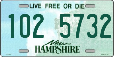 NH license plate 1025732