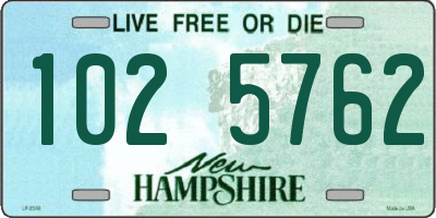 NH license plate 1025762
