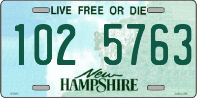 NH license plate 1025763