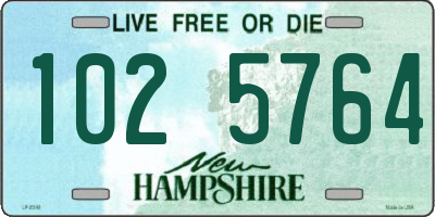 NH license plate 1025764