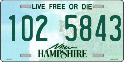 NH license plate 1025843