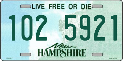 NH license plate 1025921