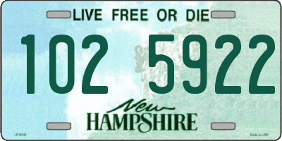 NH license plate 1025922