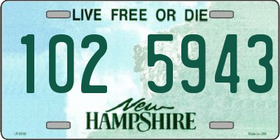 NH license plate 1025943