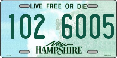 NH license plate 1026005
