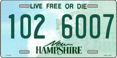 NH license plate 1026007