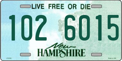 NH license plate 1026015