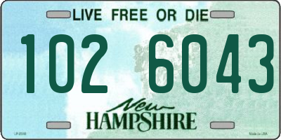 NH license plate 1026043