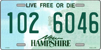 NH license plate 1026046