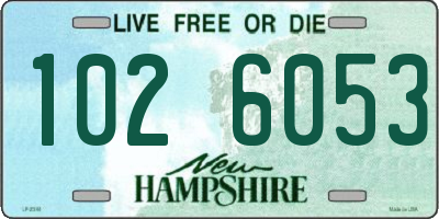 NH license plate 1026053