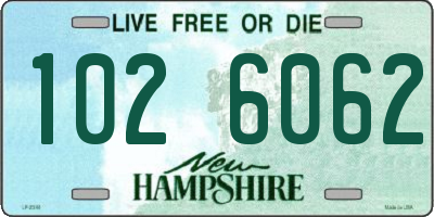 NH license plate 1026062