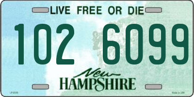 NH license plate 1026099
