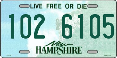 NH license plate 1026105