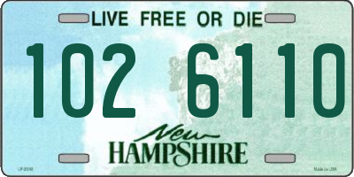 NH license plate 1026110