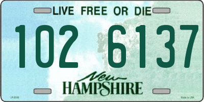NH license plate 1026137