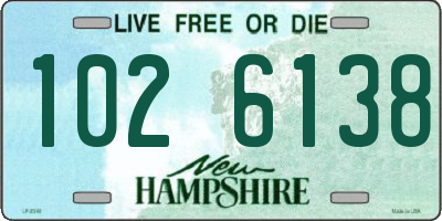 NH license plate 1026138