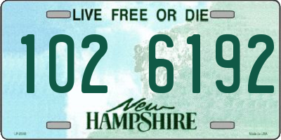 NH license plate 1026192