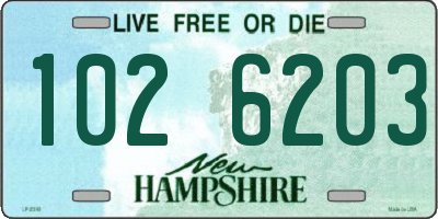 NH license plate 1026203