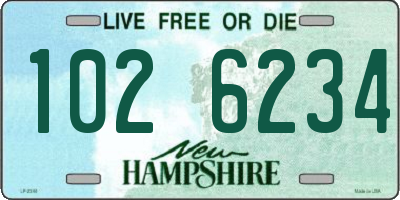 NH license plate 1026234