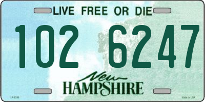 NH license plate 1026247