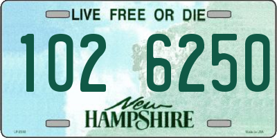 NH license plate 1026250