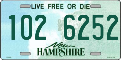 NH license plate 1026252