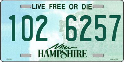 NH license plate 1026257