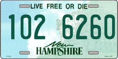 NH license plate 1026260