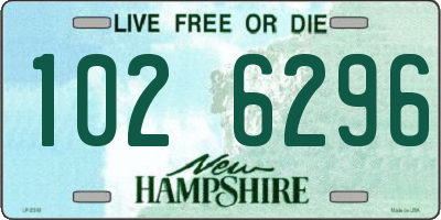 NH license plate 1026296