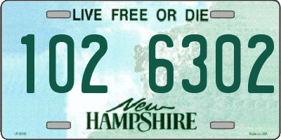 NH license plate 1026302