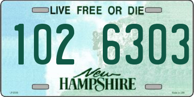 NH license plate 1026303