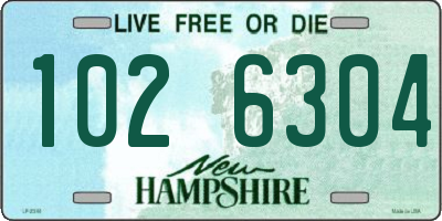 NH license plate 1026304