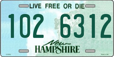 NH license plate 1026312
