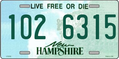 NH license plate 1026315