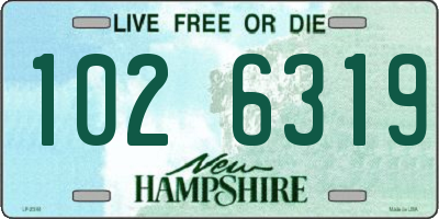NH license plate 1026319