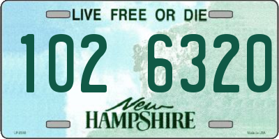 NH license plate 1026320