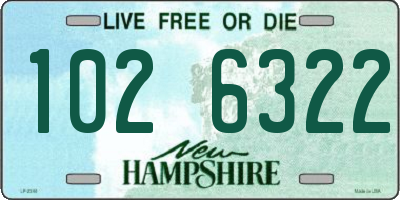 NH license plate 1026322