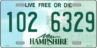 NH license plate 1026329