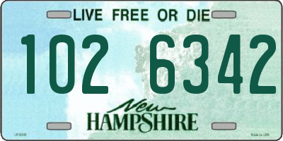 NH license plate 1026342