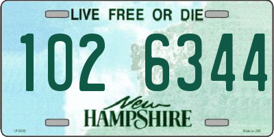 NH license plate 1026344