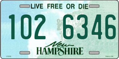 NH license plate 1026346