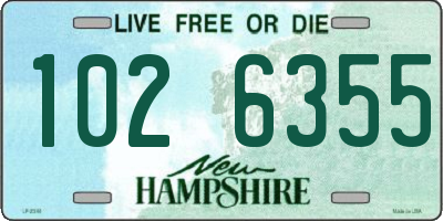 NH license plate 1026355