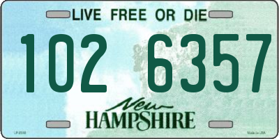 NH license plate 1026357