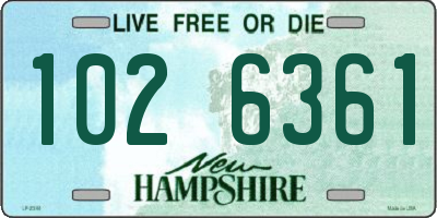 NH license plate 1026361