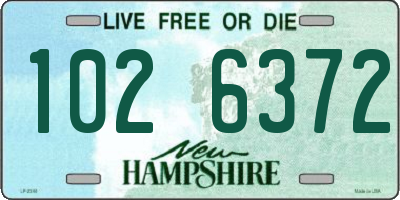 NH license plate 1026372