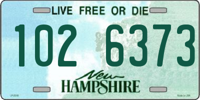 NH license plate 1026373